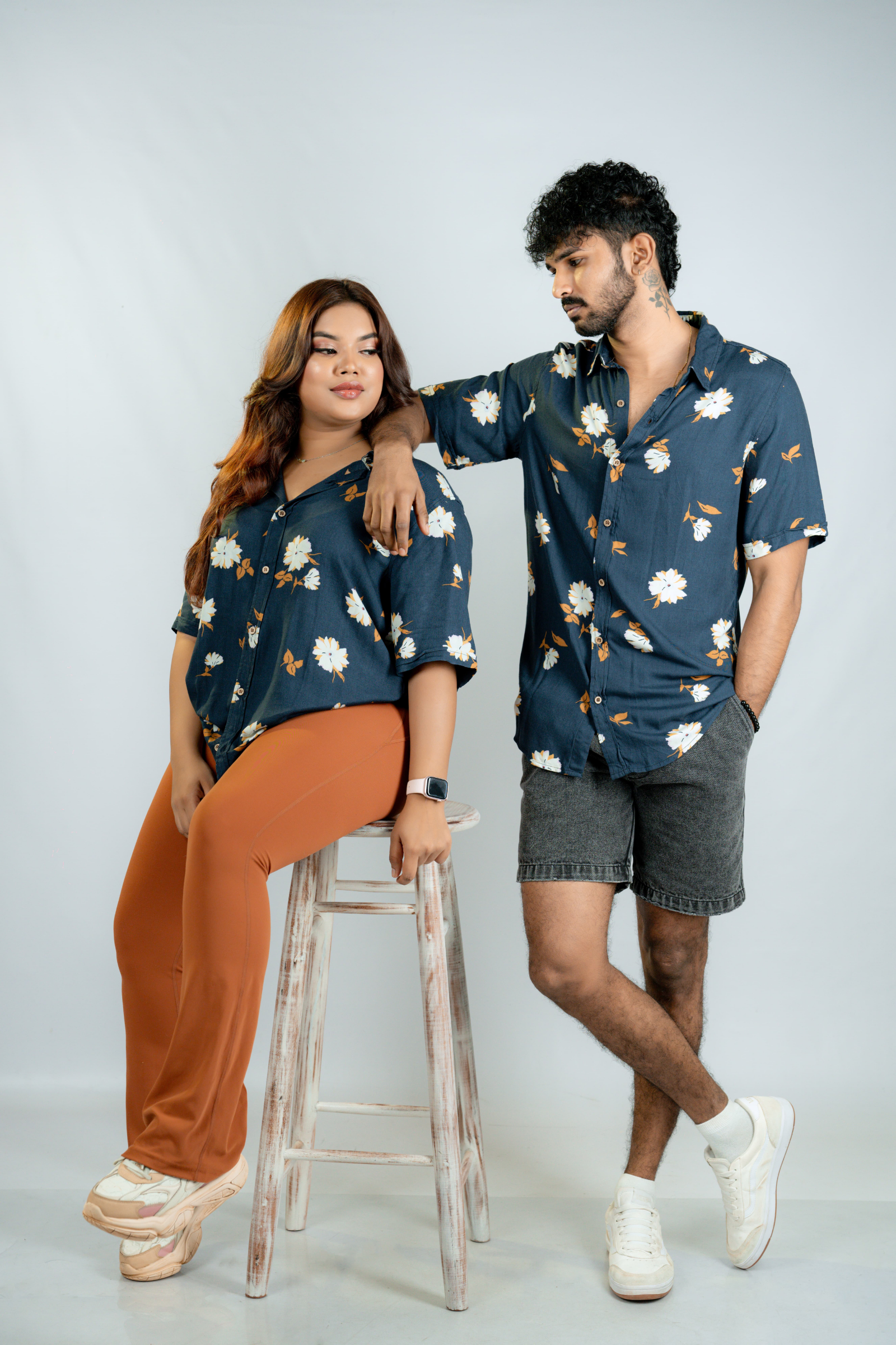 Floral printed unisex shirt Floral printed unisex shirt